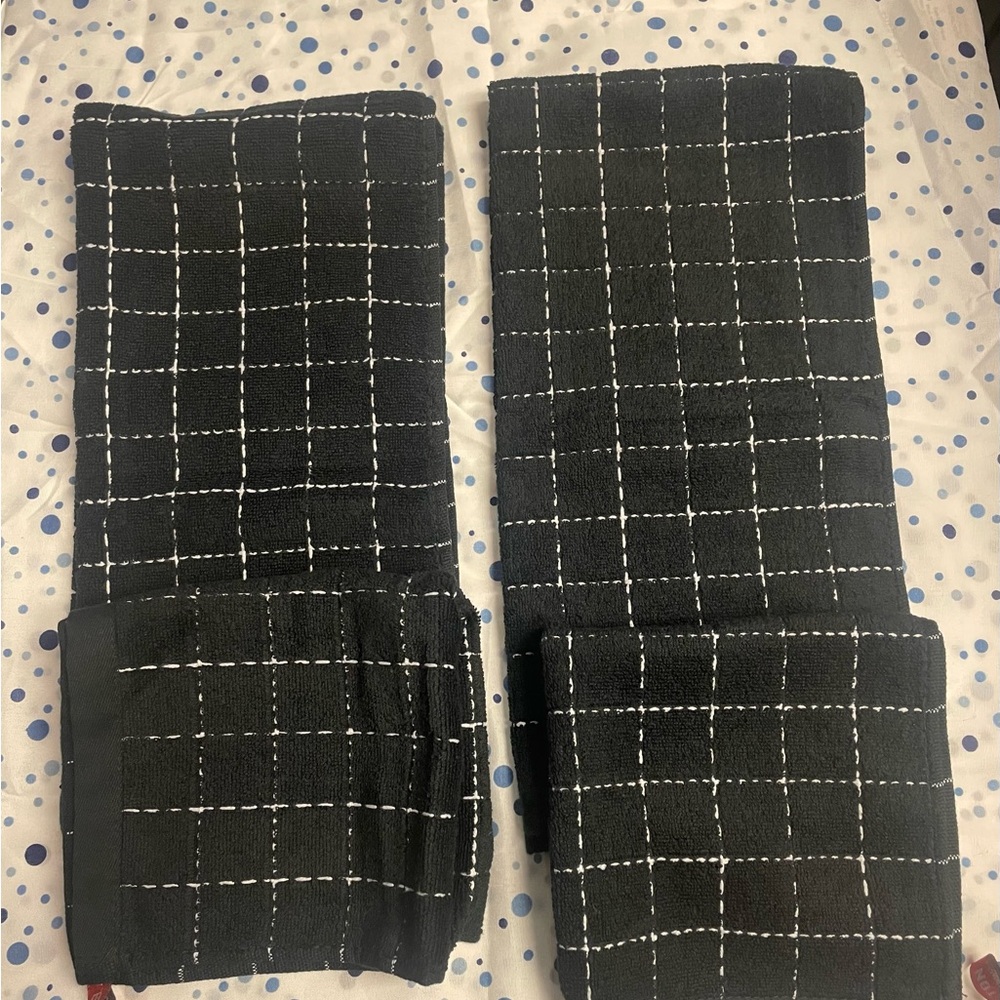 Black and White Checkered Dish Towels